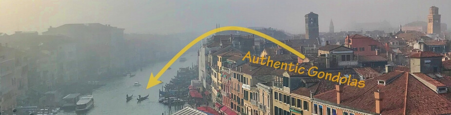 Gondolas in Venice Authentic
