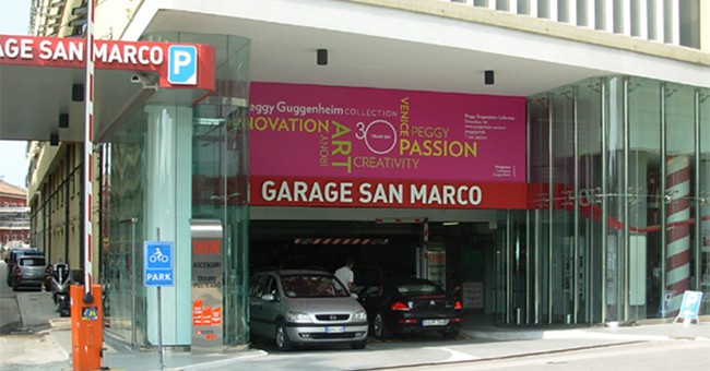 Parking garage in Venice Italy I will tell you here